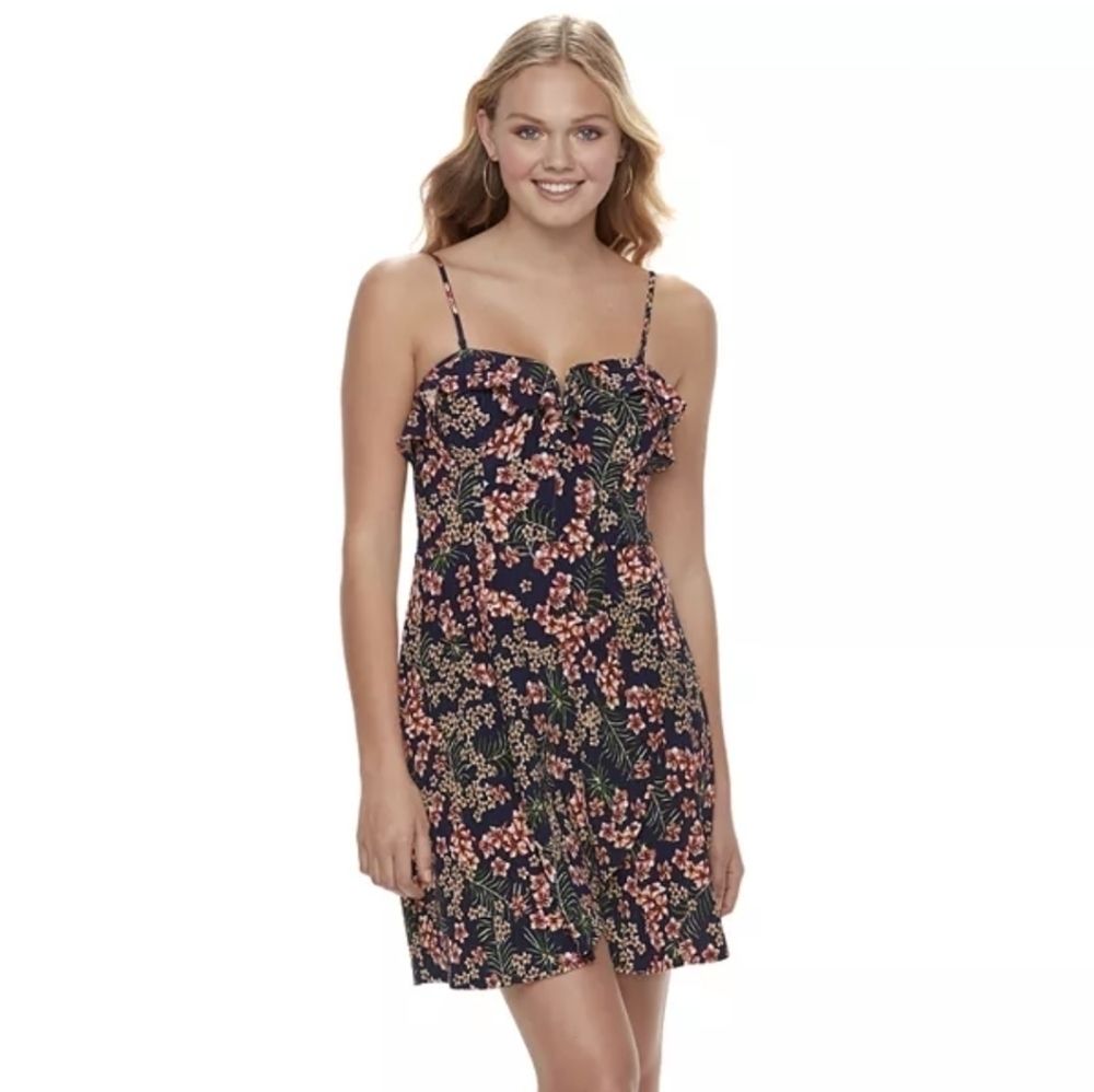 Candie's ruffled floral dress size S